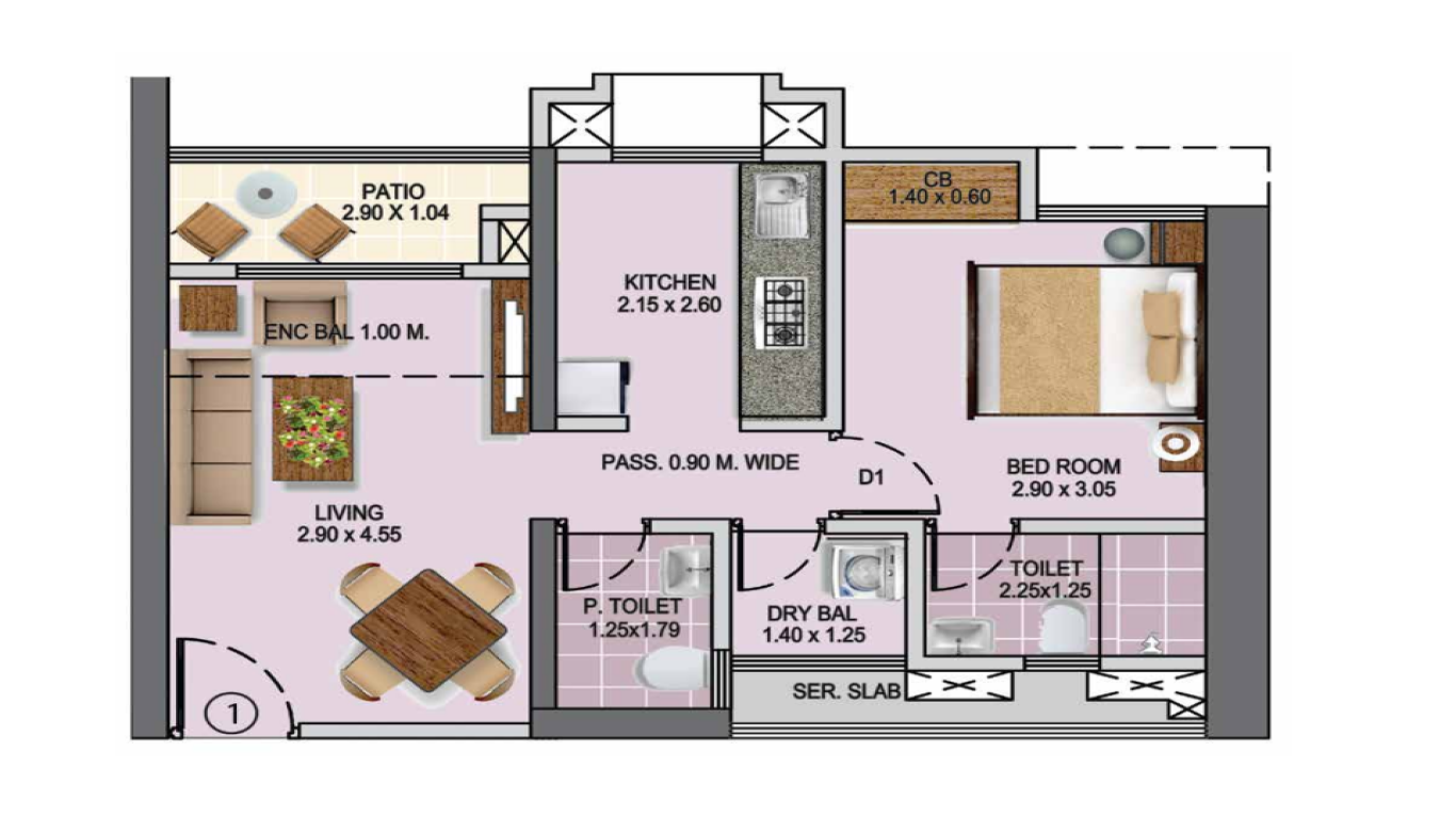 Rumah Bali Ghodbunder Road-puranik-rumah-bali-1bhk-floor-plan.png